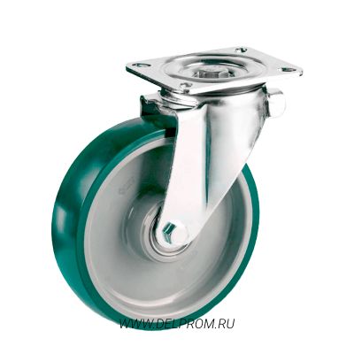 LK 3302 PUR 125 полиуретановое неповоротное колесо