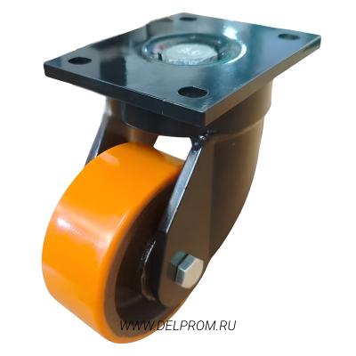4102-125 S - Сверхбольшегрузное полиуретановое колесо 125 мм г/п 800 кг (повор., площ., шарикоподш)