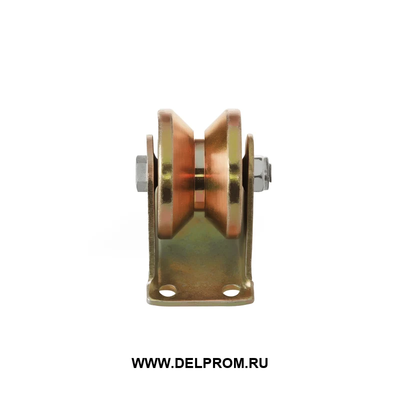 Ролик для откатных ворот, диаметр 50x30 мм, аннодированная сталь, двойной шариковый подшипник, V-паз - RAv 50x30