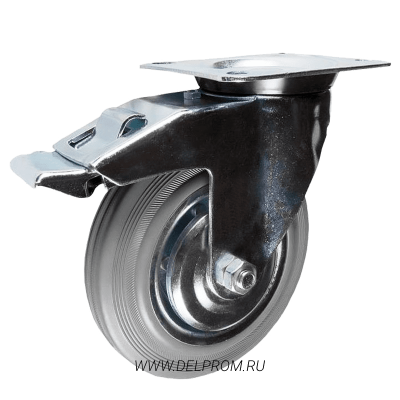 SCb 63f поворотное колесо серая резина